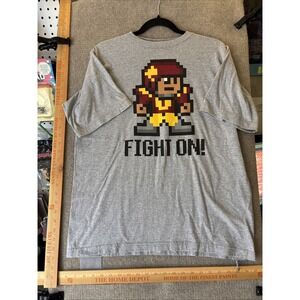 USC Trojans Men's Size XL 8bit Football Player "Fight On" T-shirt